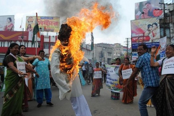 TPWC protests racist remark of Union Minister Giriraj Singh: Shehnaz Haque to leave Tripura